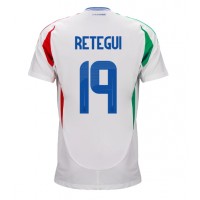 Italy Mateo Retegui #19 Replica Away Shirt Euro 2024 Short Sleeve